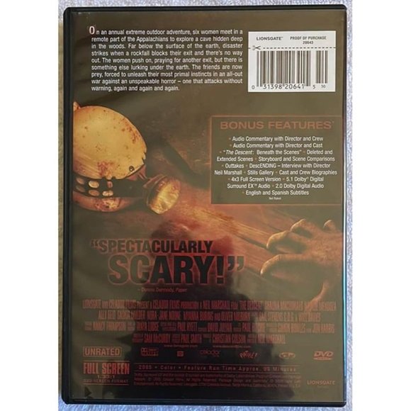 The Descent (DVD, 2006, Unrated Edition) - Picture 2 of 5
